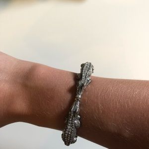 Brighton alligator silver bracelet cuff